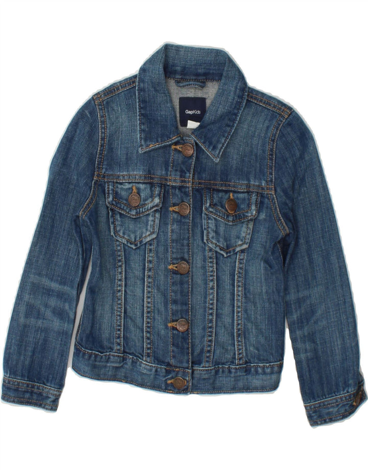 GAP Girls Denim Jacket 4-5 Years XS Blue Cotton Vintage Gap and Second-Hand Gap from Messina Hembry 