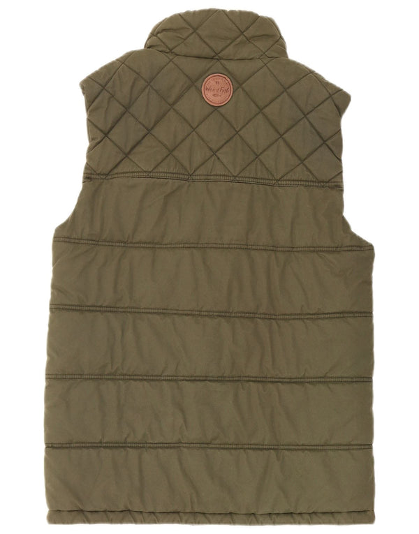 Weird Fish Herre Polstret Gilet UK 38 Small Green Polyester