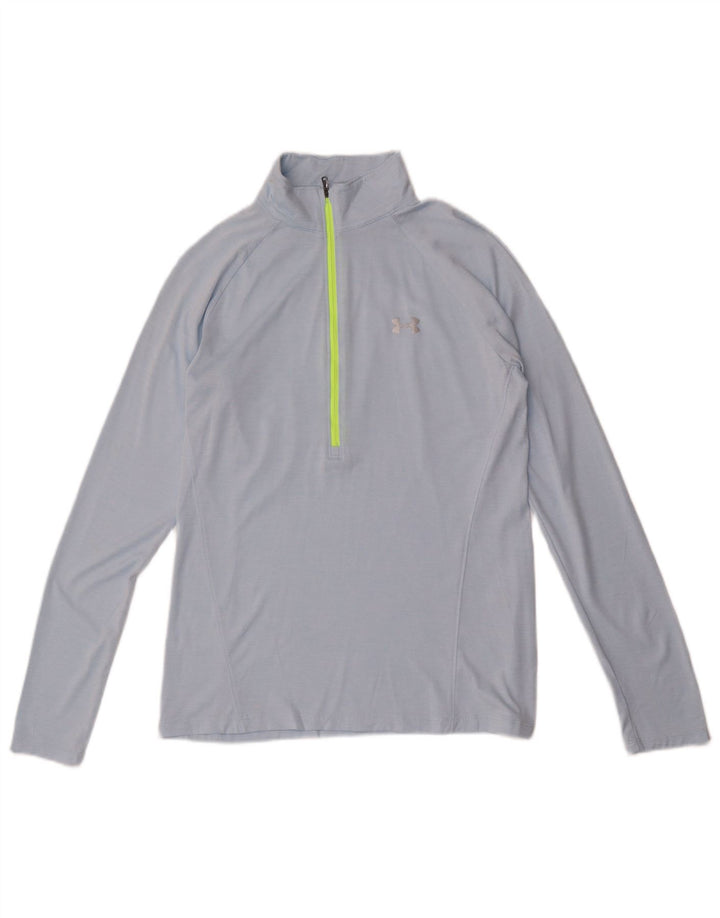 Under Armour Dame Heat Gear Pullover Træningsdragt Top UK 12 Medium Blue
