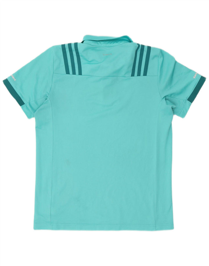 Adidas Herre Munster Rugby Grafisk Polo Shirt Stor Blå Polyester