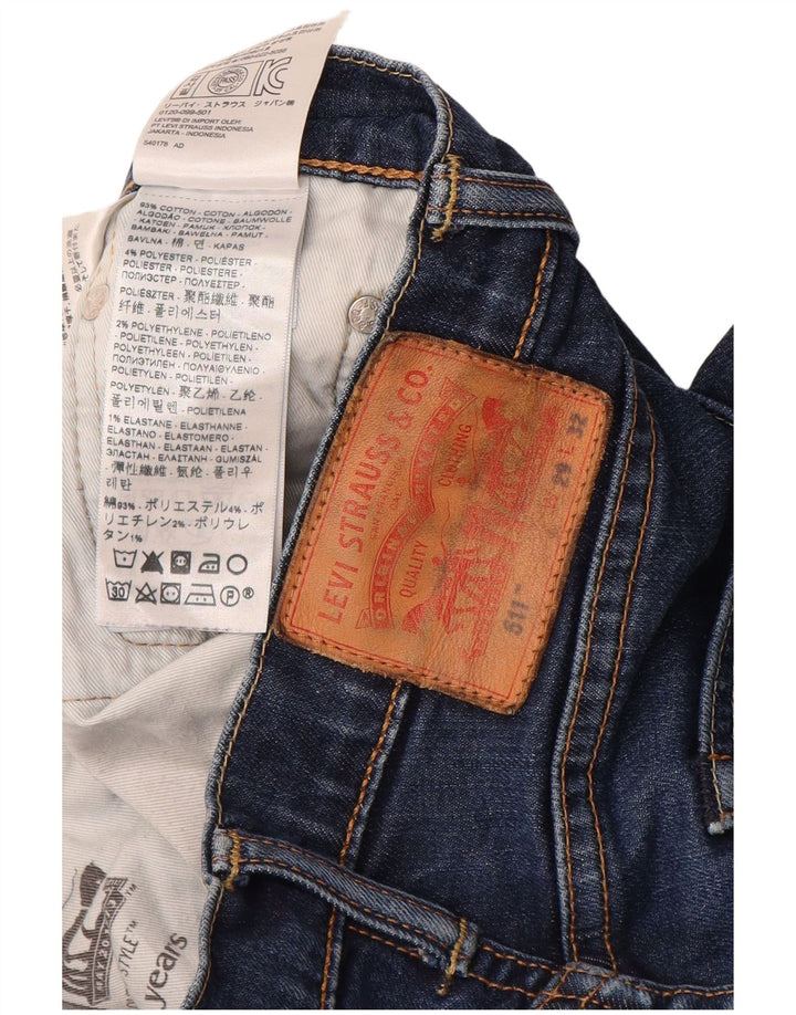 Levi's Herre 511 Slim Jeans W29 L32 Marineblå Bomuld