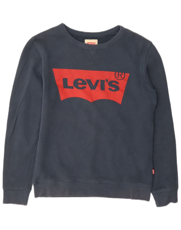 Levi's drenge grafisk hættetrøje 15-16 år marineblå bomuld