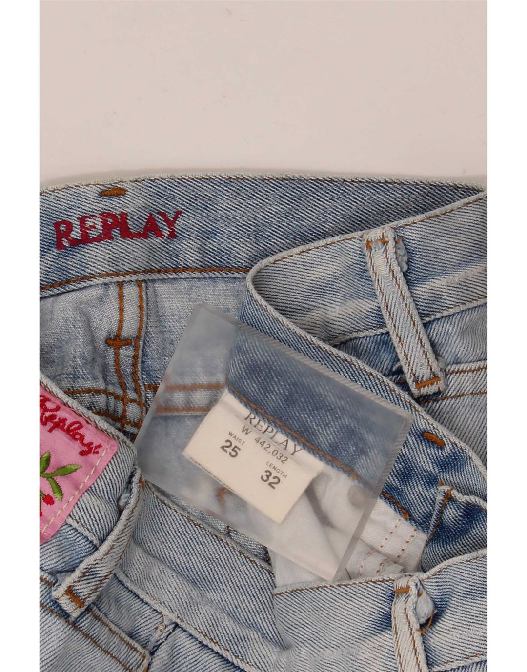 Replay Dame Flared Jeans W25 L30 Blå Bomuld