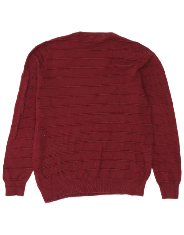 CREW TØJ Herre Crew Neck Jumper Sweater Stor Bourgogne Bomuld