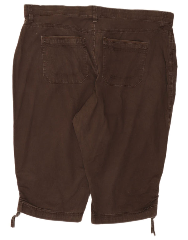 Lee Womens Casual Shorts US 20 3XL W40 Brun Bomuld