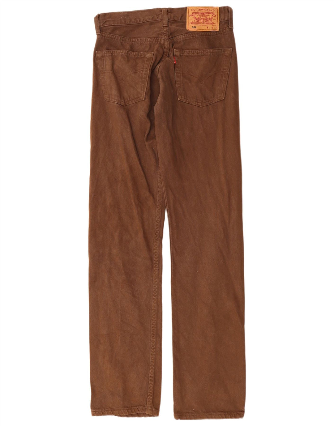 Levi's Dame 501 Straight Jeans W28 L32 Brun Bomuld