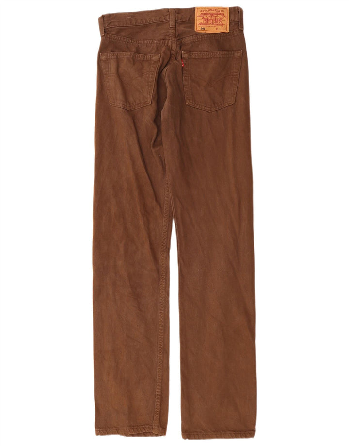 Levi's Dame 501 Straight Jeans W28 L32 Brun Bomuld