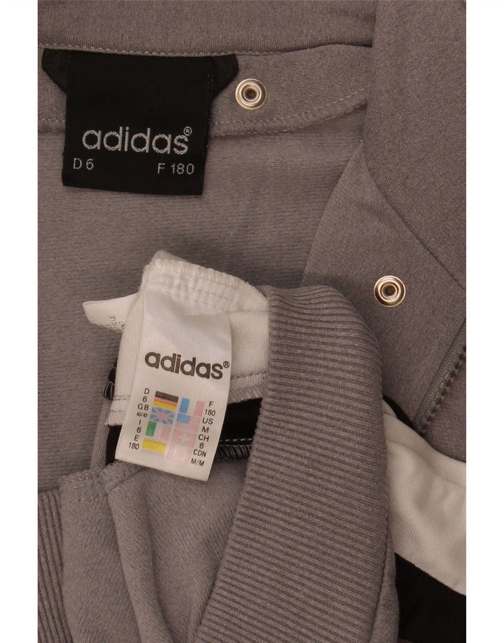 Adidas Herre grafisk træningsdragt topjakke UK 40/42 Medium Grey Colourblock