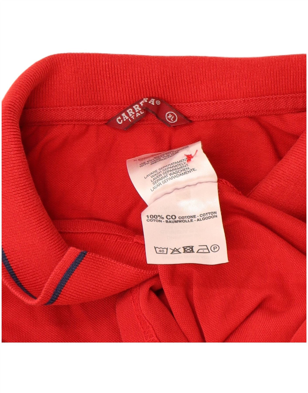 Carrera herre poloshirt XL rød bomuld
