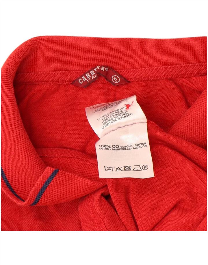 Carrera herre poloshirt XL rød bomuld