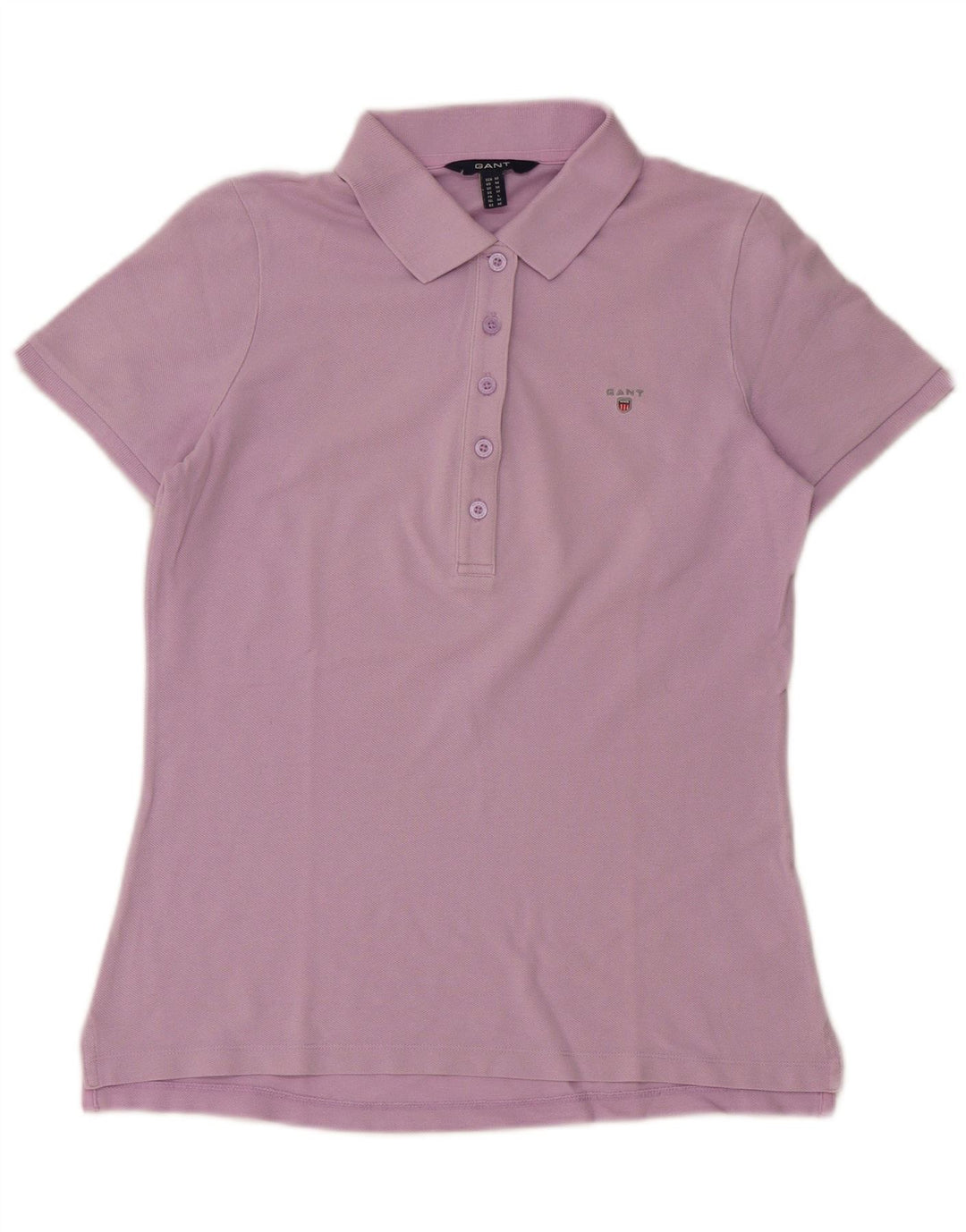 Gant Dame Polo Shirt UK 12 Medium Lilla Bomuld