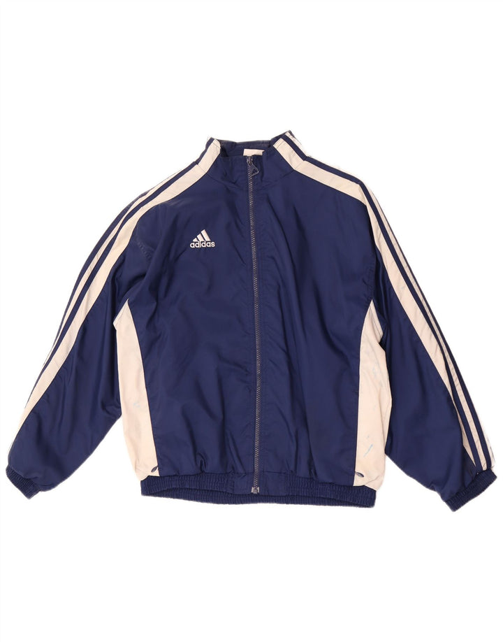 Adidas Drenge Træningsdragt Topjakke 14-15 År Stor Marineblå Colourblock