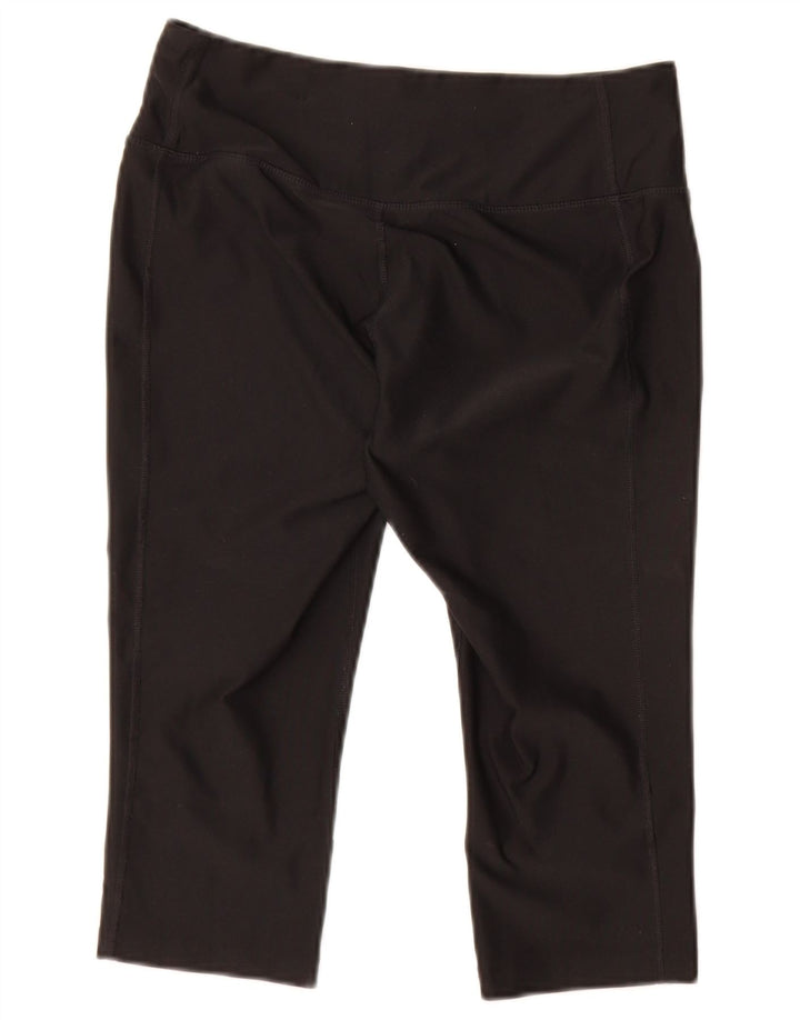 Nike Dame Capri Leggings UK 10 Small Black Polyester