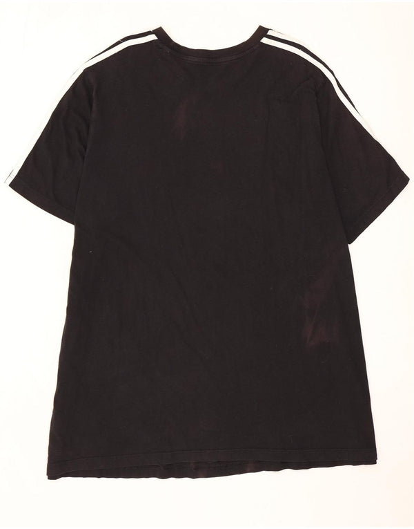 Adidas Herre T-Shirt Top 3XL Sort Bomuld