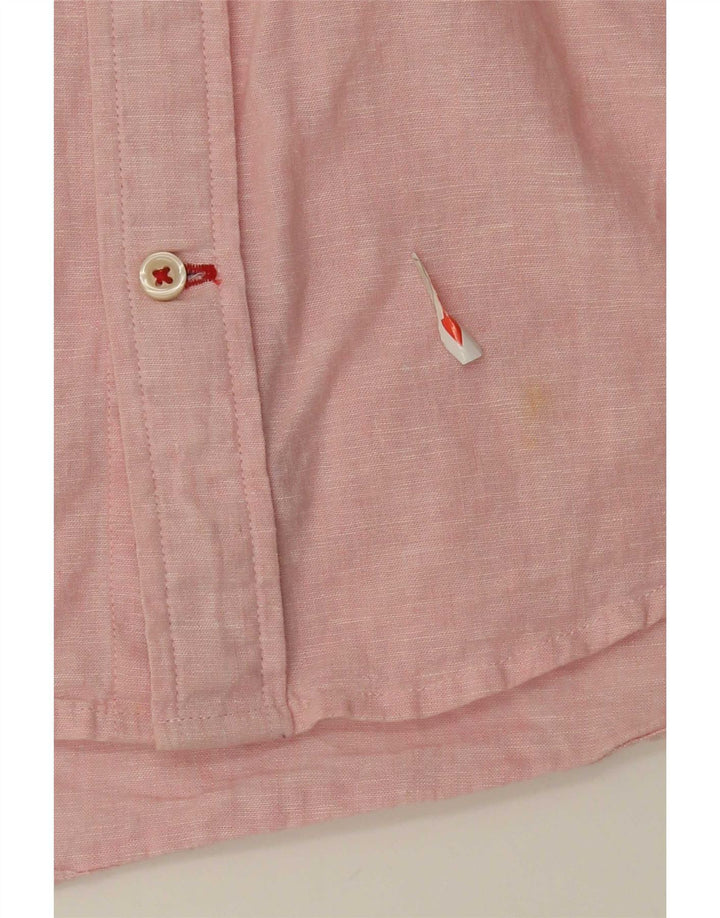 Tommy Hilfiger Kortærmet Herre Regular Fit Skjorte Lille Pink Linen