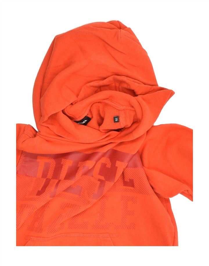 DIESEL Girls Graphic Hoodie Jumper 9-10 Years Red Cotton | Vintage Diesel | Thrift | Second-Hand Diesel | Used Clothing | Messina Hembry 