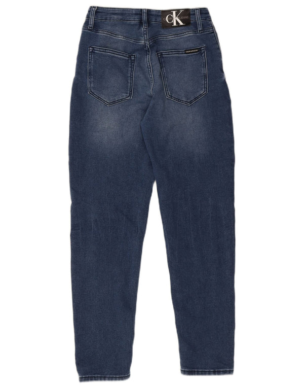 Calvin Klein piger tilspidsede jeans 13-14 år W27 L27 blå bomuld