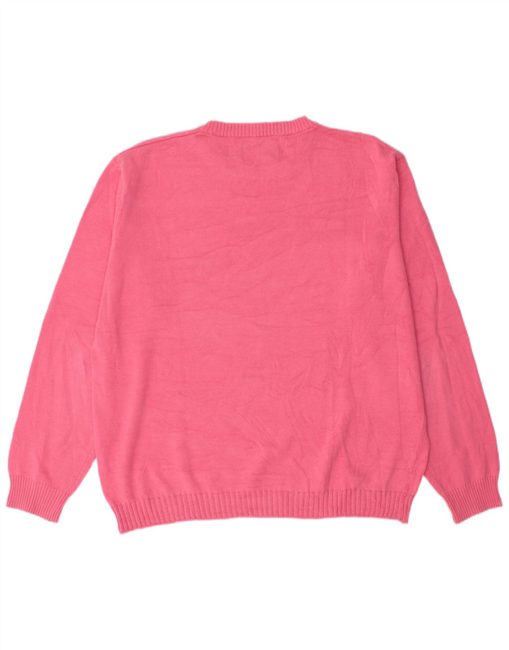 Marlboro Classics Herre Crew Neck Jumper Sweater Large Pink Bomuld