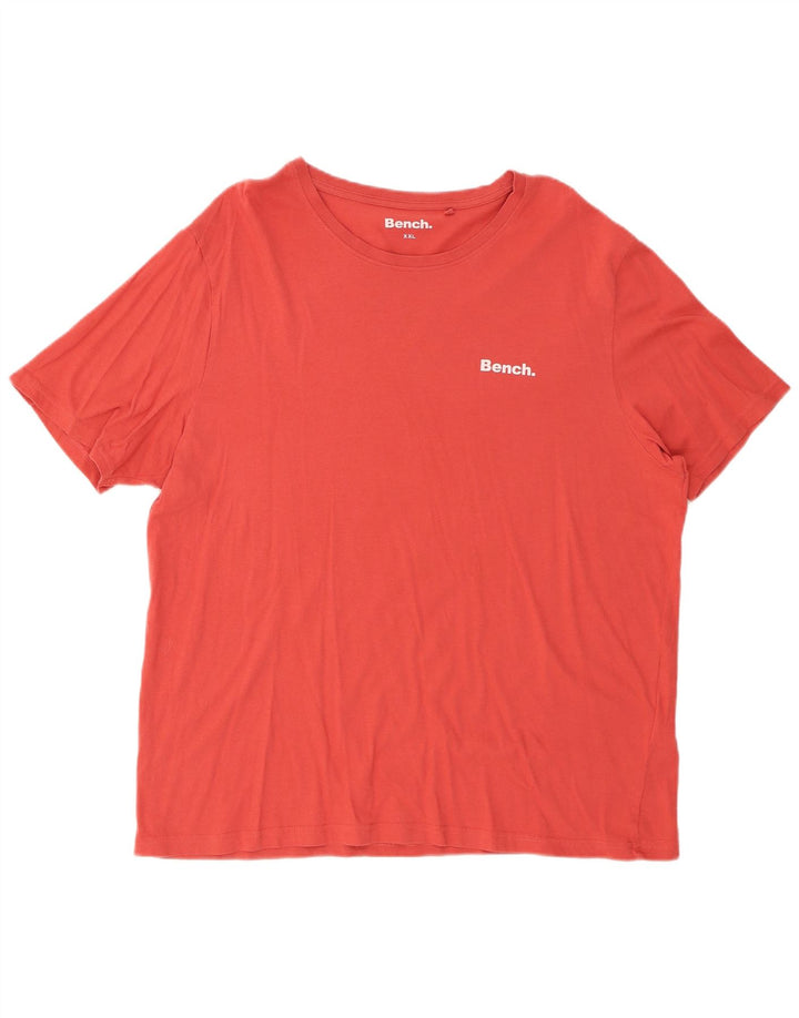 BÆNK Dame T-Shirt Top UK 20 2XL Rød Bomuld
