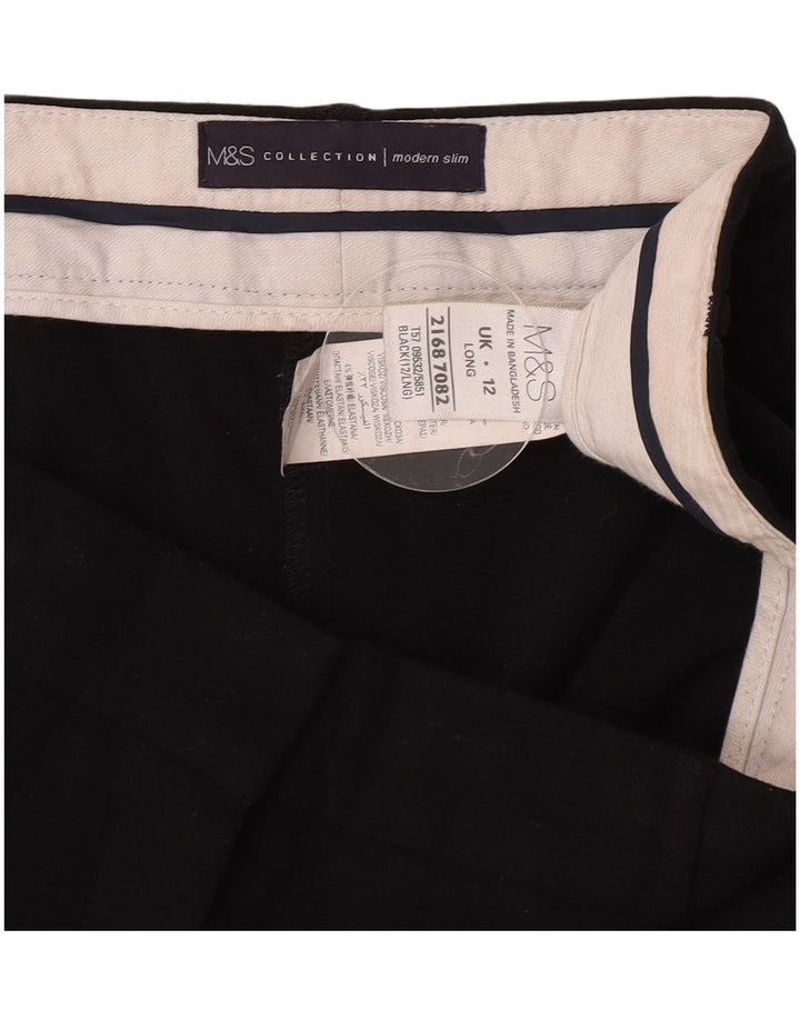 Marks & Spencer Dame Moderne Slim Suit Bukser UK 12 Medium W30 L31 Black