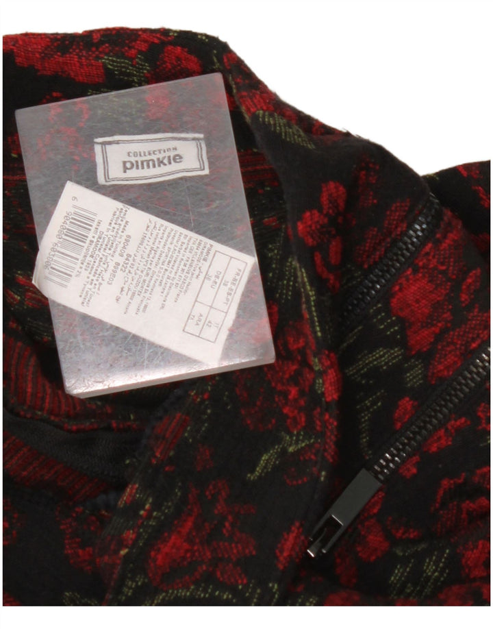 PIMKIE Dame Højtaljet Mini Nederdel IT 42 Medium W26 Rød Blomster Bomuld