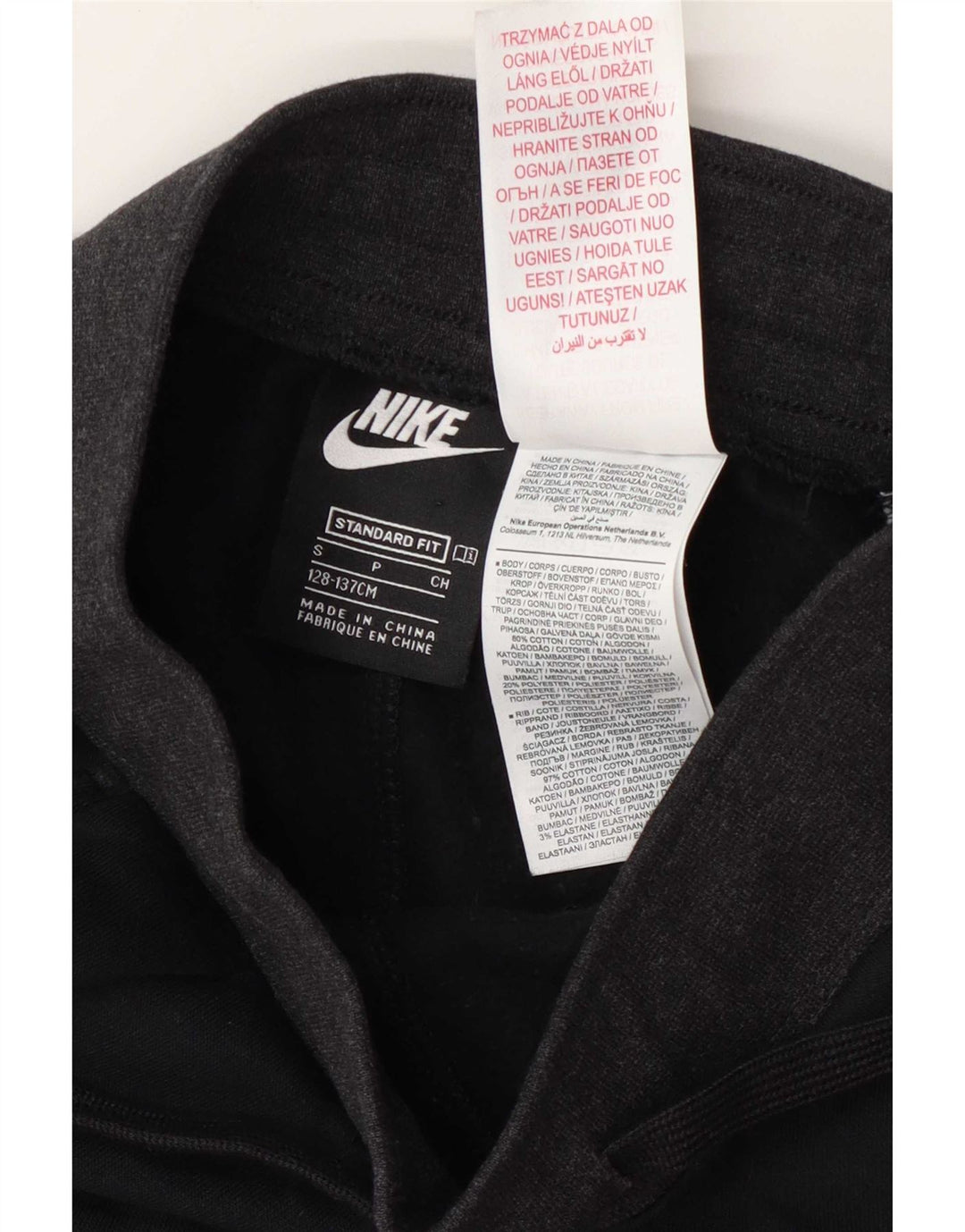 Nike Boys Grafisk træningsdragt Bukser Joggers 8-9 år Small Black