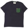Lyle & Scott Herre T-shirt Top Stor marineblå bomuld
