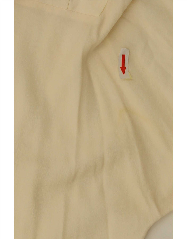 Mario Pucci Cecconi skjortebluse med 3/4 ærmer til kvinder IT 46 Large Off White