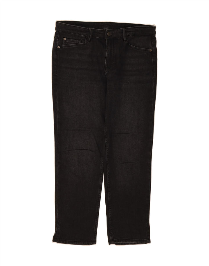 MASSIMO DUTTI Womens Straight Jeans EU 42 Large W34 L26 Black Cotton Vintage Massimo Dutti and Second-Hand Massimo Dutti from Messina Hembry 