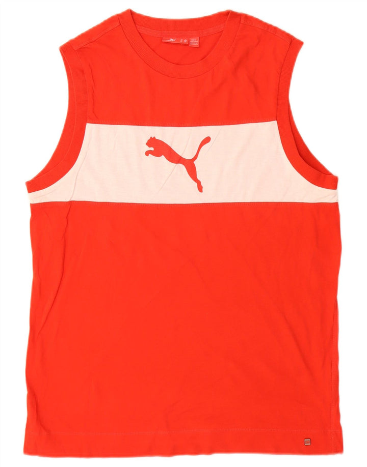Puma Herre Grafisk Vest Top Medium Rød Colourblock Bomuld