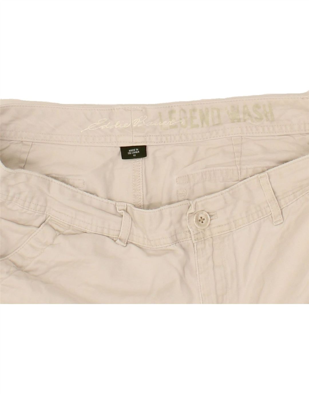 EDDIE BAUER Womens Chino Shorts US 12 Large W34  Beige Cotton Vintage Eddie Bauer and Second-Hand Eddie Bauer from Messina Hembry 