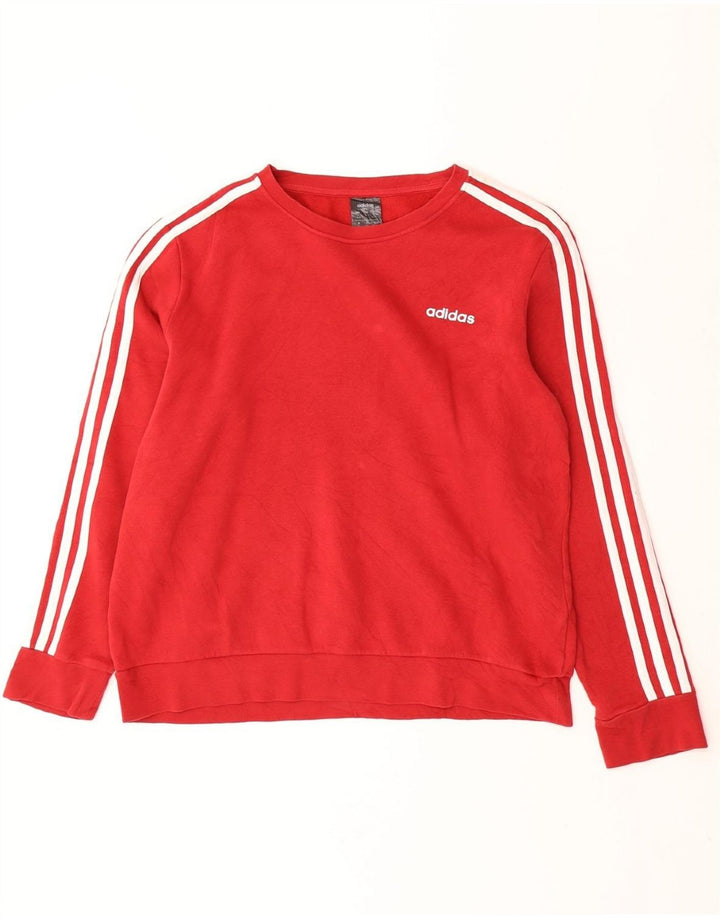 ADIDAS Dame Sweatshirt Jumper UK 20/22 XL Rød