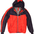 Puma Herre hættepolstret jakke UK 40 Large Red Colourblock Polyester