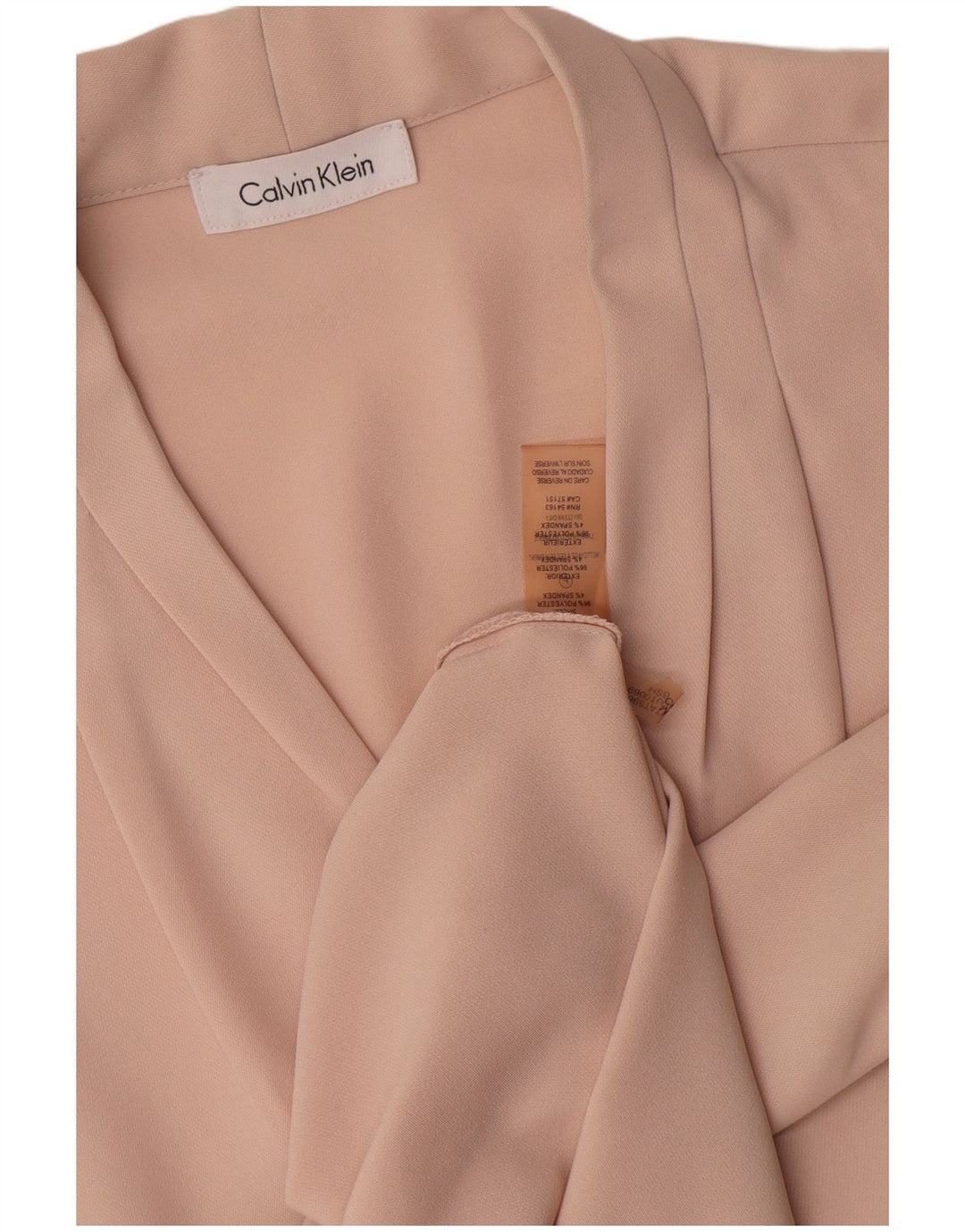 Calvin Klein Dame ærmeløs bluse Top UK 14 Large Pink Polyester