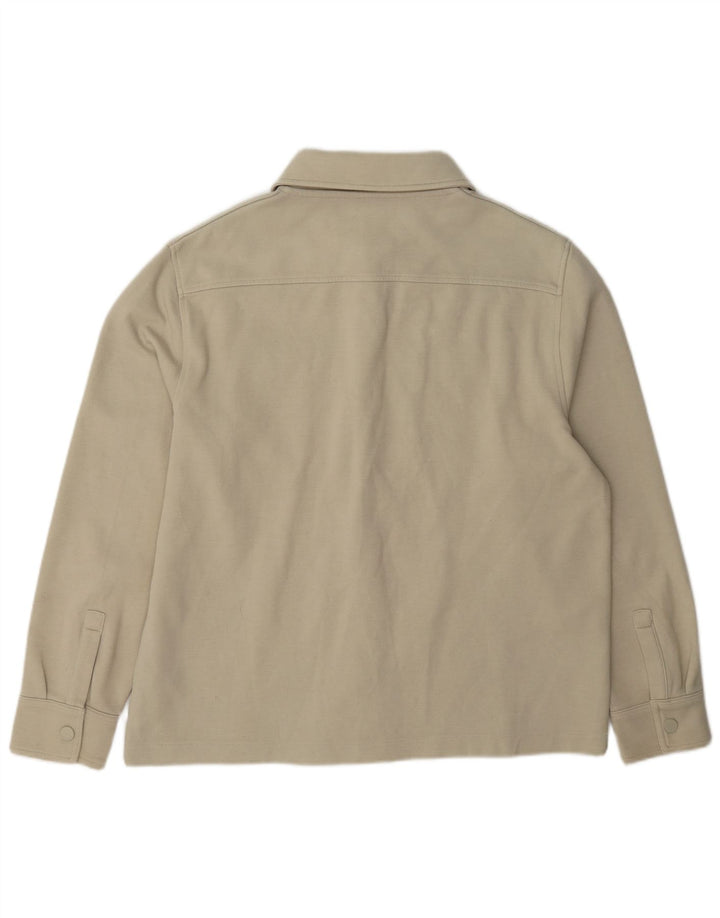 Marks & Spencer Herre Autograph Bomber Jacket UK 40 Large Beige Polyester