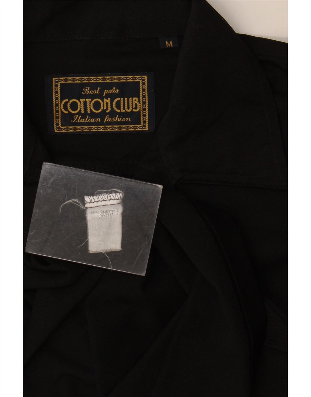 Cotton Club Herre poloshirt Medium Sort Polyester