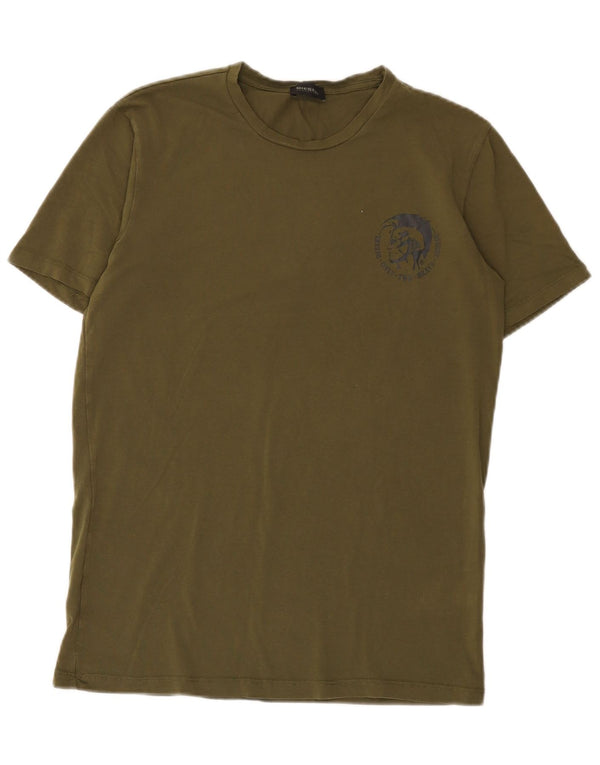 Diesel Herre T-Shirt Top Medium Khaki