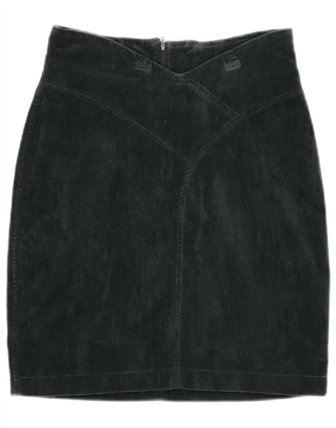 Pancaldi Kvinder Højtalje Velvet Pencil Skirt IT 42 Medium W27 Blå