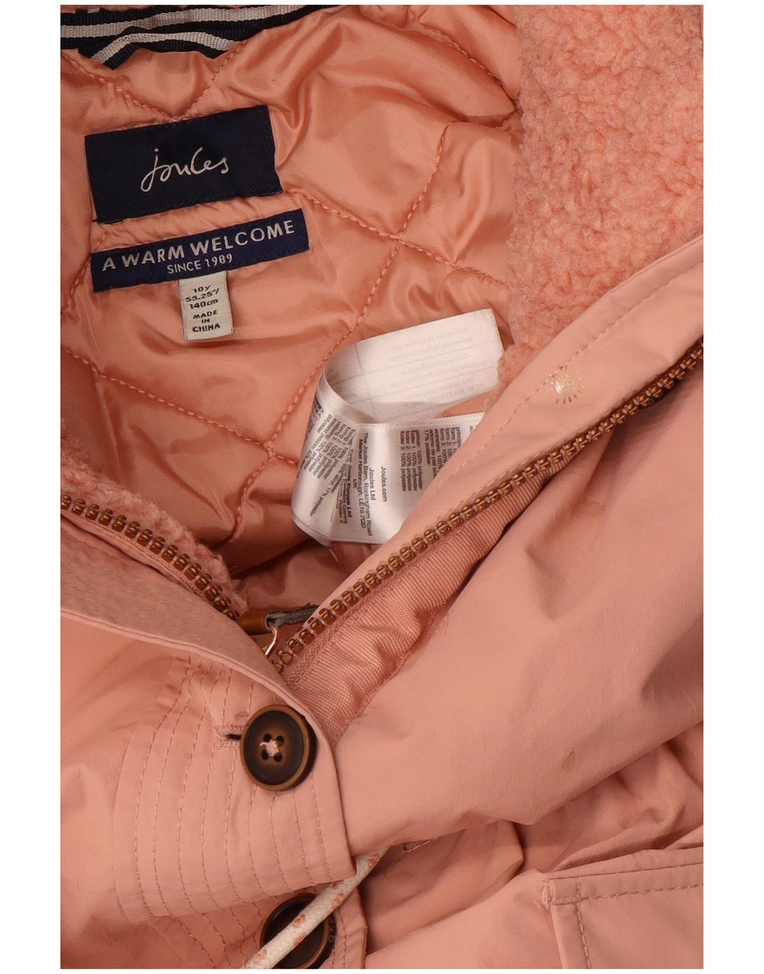 Joules piger hættejakke parka 9-10 år Pink Polyester