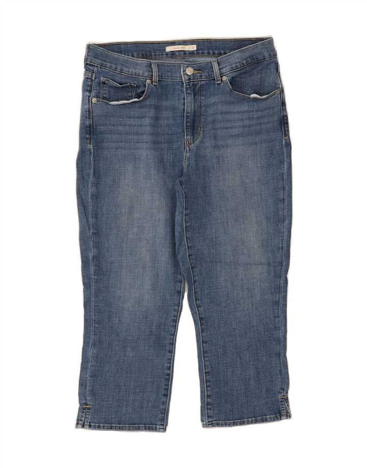 LEVI'S Womens Classic Fit Capri Jeans US 12 Large W31  Blue Cotton Vintage Levi's and Second-Hand Levi's from Messina Hembry 