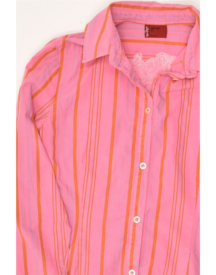 LEVI'S Girls Graphic Shirt 11-12 Years Pink Striped Cotton | Vintage Levi's | Thrift | Second-Hand Levi's | Used Clothing | Messina Hembry 