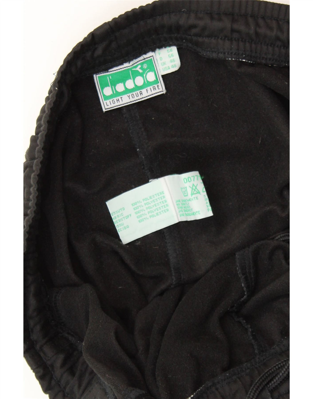 DIADORA Træningsdragt bukser til mænd UK 46 XL Sort Polyester