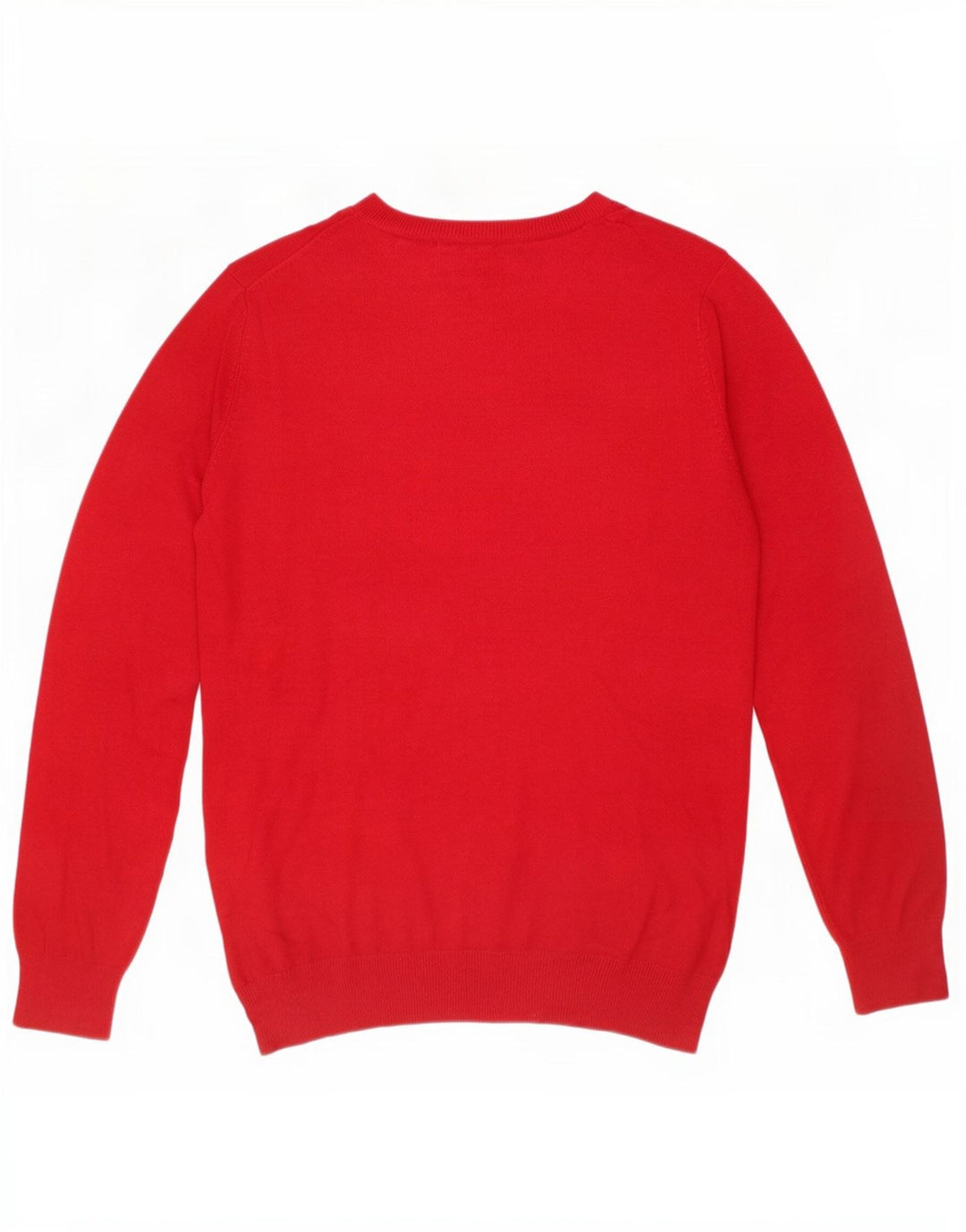 Zara Dame V-hals sweater UK 16 Stor rød viskose