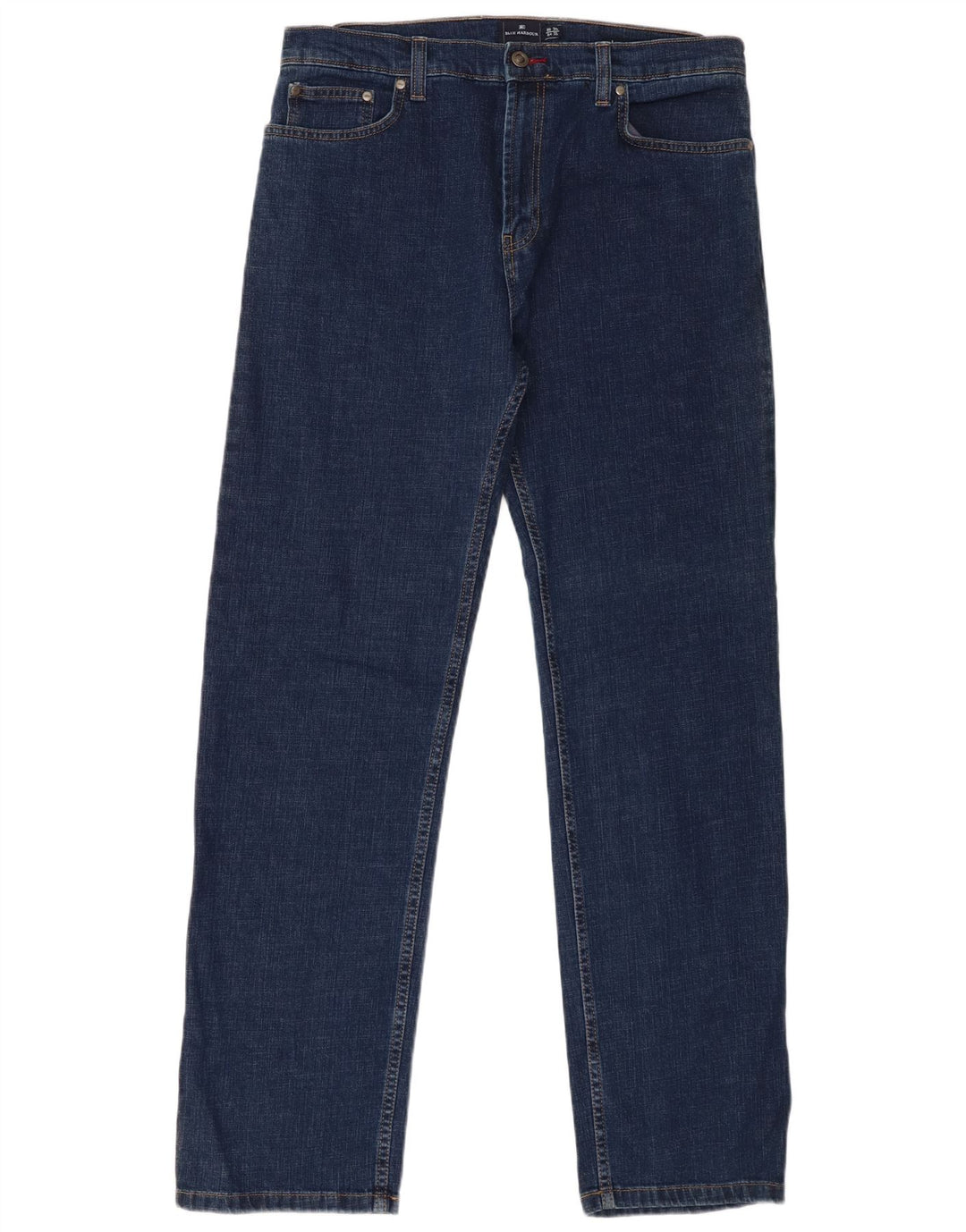 Marks & Spencer Herre Blue Harbor Straight Jeans W34 L33 Blue Cotton