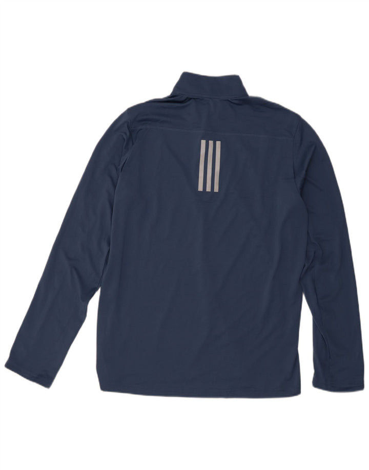 Adidas Herre Aeroready Zip Neck Pullover Træningsdragt Top Medium Navy Blue