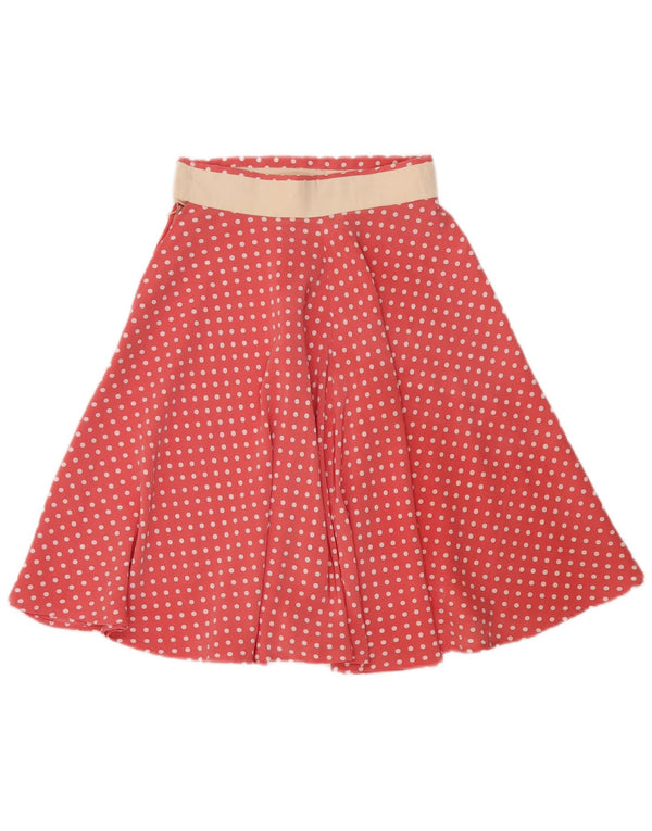 Vintage A-line nederdel til kvinder W25 XS Pink Polka Dot