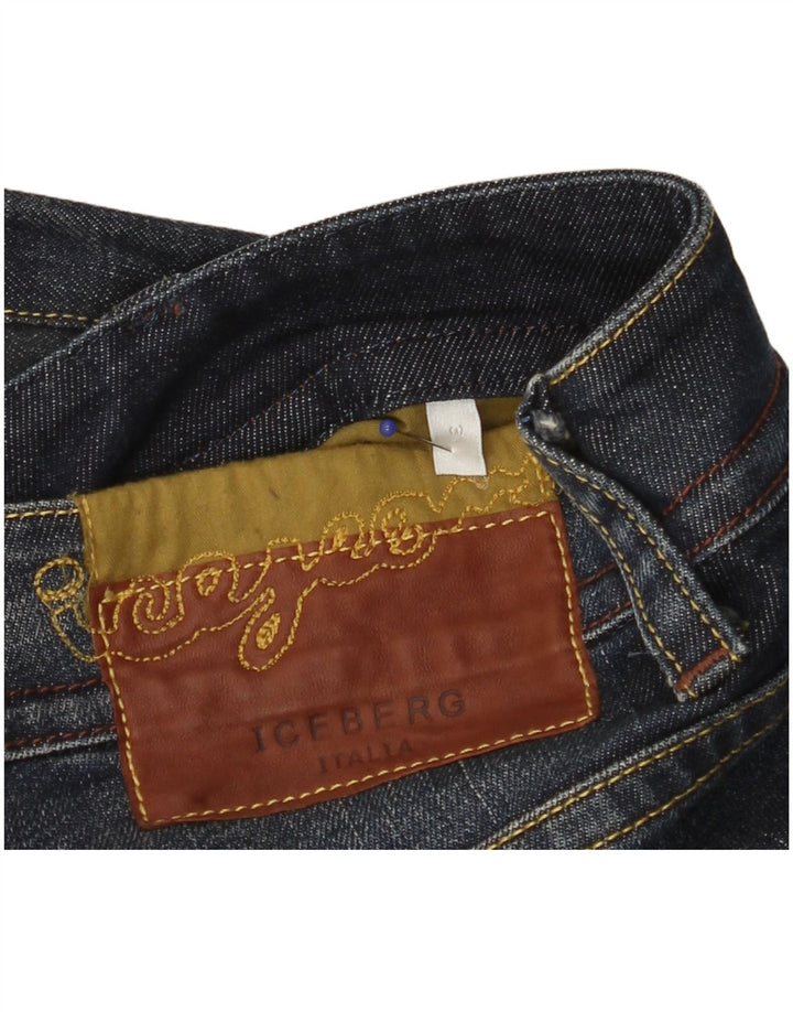 Iceberg Dame Slim Jeans W31 L34 Marineblå Bomuld