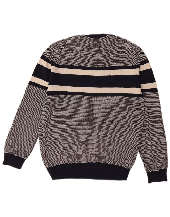 GANT trøje med rund hals til mænd Medium marineblå stribet bomuld