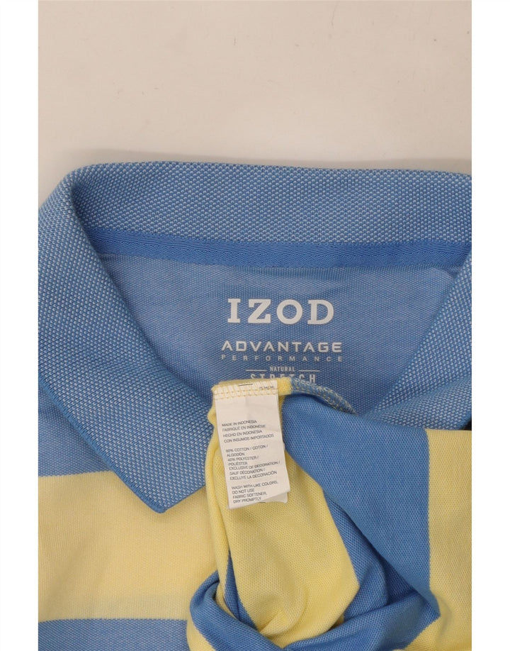 IZOD Poloshirt til mænd XL Blåstribet bomuld