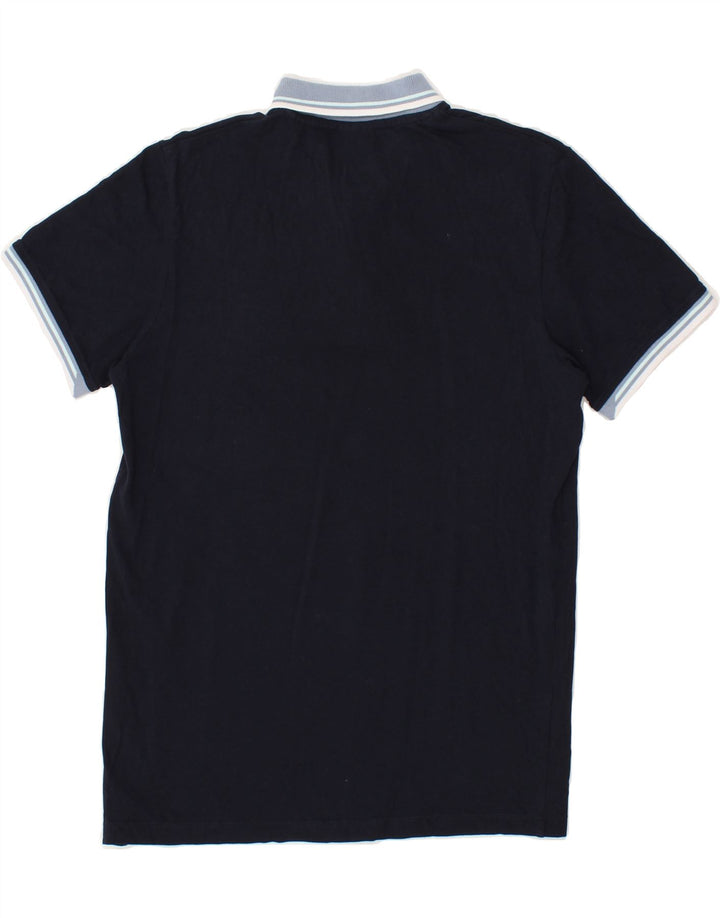 JACK & JONES Mens Polo Shirt Small Navy Blue Cotton Vintage Jack & Jones and Second-Hand Jack & Jones from Messina Hembry 